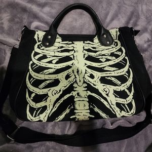 Glow in the dark skeleton bag.